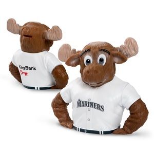 2-Seattle Mariners Mascot Moose Key Bank Piggy Coin Bank 8" in